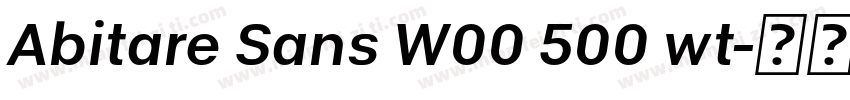 Abitare Sans W00 500 wt字体转换